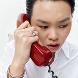 Ring Raw Desire Silver Pink